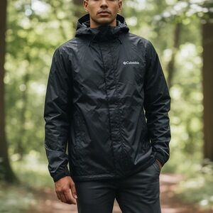 Columbia Men's Black Waterproof Performance Jacket Medium